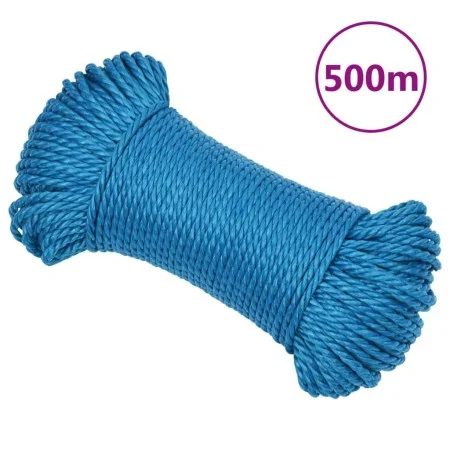 Cuerda de trabajo polipropileno azul 3 mm 500 m de vidaXL, Sogas y cuerdas metálicas - Ref: Foro24-152961, Precio: 32,73 €, D...