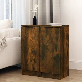 Sideboards 2 Stück Räuchereiche Sperrholz 30x30x70 cm von vidaXL, Sideboards - Ref: Foro24-817007, Preis: 62,91 €, Rabatt: %