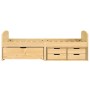 Sofá cama con 5 cajones madera maciza pino IRUN 90x200cm