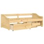 Sofá cama con 3 cajones madera maciza pino IRUN 90x200cm