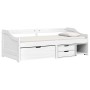 Sofá cama con 3 cajones madera maciza pino blanca IRUN 90x200cm