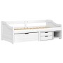 Sofá cama con 3 cajones madera maciza pino blanca IRUN 90x200cm