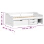Sofá cama con 3 cajones madera maciza pino blanca IRUN 90x200cm