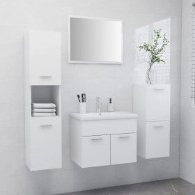 Weißes Badezimmermöbelset aus Holzwerkstoff von vidaXL, Badezimmermöbel - Ref: Foro24-3071090, Preis: 269,91 €, Rabatt: %