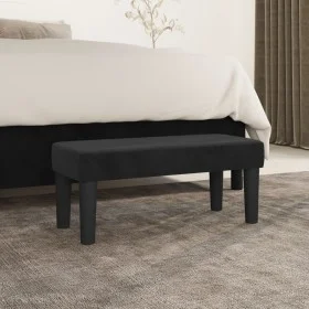 Banco de terciopelo negro 70x30x30 cm de vidaXL, Bancos - Ref: Foro24-346640, Precio: 45,30 €, Descuento: %