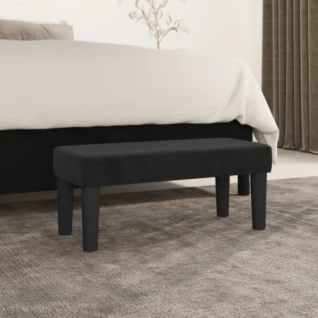 Banco de terciopelo negro 70x30x30 cm de vidaXL, Bancos - Ref: Foro24-346640, Precio: 45,30 €, Descuento: %