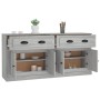 Aparadores 2 piezas madera contrachapada gris Sonoma