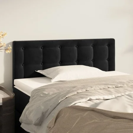 Black velvet headboard 90x5x78/88 cm by vidaXL, Headboards and footboards - Ref: Foro24-346432, Price: 42,63 €, Discount: %