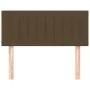 Kopfteil aus dunkelbraunem Stoff, 100 x 5 x 78/88 cm von vidaXL, Kopf- und Fußteile - Ref: Foro24-346231, Preis: 34,07 €, Rab...