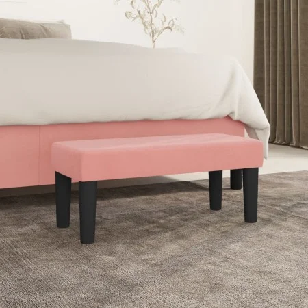 Banco de terciopelo rosa 70x30x30 cm de vidaXL, Bancos - Ref: Foro24-346643, Precio: 37,15 €, Descuento: %