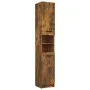 Badezimmerschrank aus geräuchertem Eichenholzwerkstoff, 32 x 34 x 188,5 cm von vidaXL, Schließfächer und Lagerschränke - Ref:...