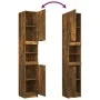 Badezimmerschrank aus geräuchertem Eichenholzwerkstoff, 32 x 34 x 188,5 cm von vidaXL, Schließfächer und Lagerschränke - Ref:...