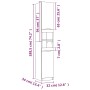 Badezimmerschrank aus geräuchertem Eichenholzwerkstoff, 32 x 34 x 188,5 cm von vidaXL, Schließfächer und Lagerschränke - Ref:...