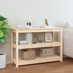 Solid pine wood console table 110x40x74 cm by vidaXL, Side tables - Ref: Foro24-821664, Price: 139,74 €, Discount: %