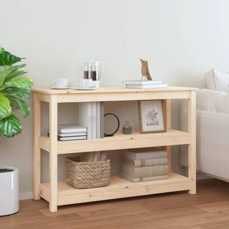 Solid pine wood console table 110x40x74 cm by vidaXL, Side tables - Ref: Foro24-821664, Price: 139,74 €, Discount: %