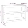 Solid pine wood console table 110x40x74 cm by vidaXL, Side tables - Ref: Foro24-821664, Price: 139,74 €, Discount: %