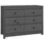 Beistellschrank aus massivem, grauem Kiefernholz, 100 x 40 x 72 cm von vidaXL, Sideboards - Ref: Foro24-821766, Preis: 170,07...