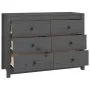 Beistellschrank aus massivem, grauem Kiefernholz, 100 x 40 x 72 cm von vidaXL, Sideboards - Ref: Foro24-821766, Preis: 170,07...