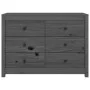 Beistellschrank aus massivem, grauem Kiefernholz, 100 x 40 x 72 cm von vidaXL, Sideboards - Ref: Foro24-821766, Preis: 170,07...