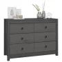 Beistellschrank aus massivem, grauem Kiefernholz, 100 x 40 x 72 cm von vidaXL, Sideboards - Ref: Foro24-821766, Preis: 170,07...