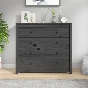 Solid gray pine wood auxiliary cabinet 100x40x90 cm by vidaXL, Sideboards - Ref: Foro24-821771, Price: 226,27 €, Discount: %