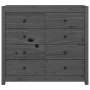 Solid gray pine wood auxiliary cabinet 100x40x90 cm by vidaXL, Sideboards - Ref: Foro24-821771, Price: 226,27 €, Discount: %