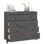 Beistellschrank aus massivem, grauem Kiefernholz, 100 x 40 x 90 cm von vidaXL, Sideboards - Ref: Foro24-821771, Preis: 229,45...