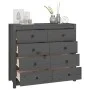Solid gray pine wood auxiliary cabinet 100x40x90 cm by vidaXL, Sideboards - Ref: Foro24-821771, Price: 226,27 €, Discount: %