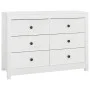 Beistellschrank aus massivem weißem Kiefernholz, 100 x 40 x 72 cm von vidaXL, Sideboards - Ref: Foro24-821765, Preis: 150,31 ...