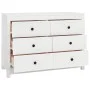 Beistellschrank aus massivem weißem Kiefernholz, 100 x 40 x 72 cm von vidaXL, Sideboards - Ref: Foro24-821765, Preis: 150,31 ...