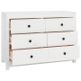 Beistellschrank aus massivem weißem Kiefernholz, 100 x 40 x 72 cm von vidaXL, Sideboards - Ref: Foro24-821765, Preis: 152,17 ...