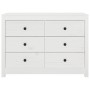 Armario auxiliar de madera maciza de pino blanco 100x40x72 cm de vidaXL, Aparadores - Ref: Foro24-821765, Precio: 152,08 €, D...