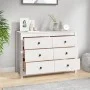 Beistellschrank aus massivem weißem Kiefernholz, 100 x 40 x 72 cm von vidaXL, Sideboards - Ref: Foro24-821765, Preis: 150,31 ...