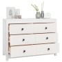 Beistellschrank aus massivem weißem Kiefernholz, 100 x 40 x 72 cm von vidaXL, Sideboards - Ref: Foro24-821765, Preis: 152,17 ...