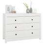 Beistellschrank aus massivem weißem Kiefernholz, 100 x 40 x 72 cm von vidaXL, Sideboards - Ref: Foro24-821765, Preis: 152,17 ...