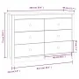 Beistellschrank aus massivem weißem Kiefernholz, 100 x 40 x 72 cm von vidaXL, Sideboards - Ref: Foro24-821765, Preis: 150,31 ...
