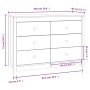 Beistellschrank aus massivem weißem Kiefernholz, 100 x 40 x 72 cm von vidaXL, Sideboards - Ref: Foro24-821765, Preis: 152,17 ...