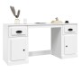 Escritorio con armario madera contrachapada blanco