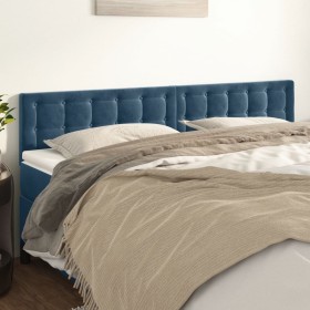 Kopfteile 2 Einheiten aus dunkelblauem Samt 100x5x78/88 cm von vidaXL, Kopf- und Fußteile - Ref: Foro24-346534, Preis: 74,43 ...