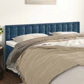 Kopfteile 2 Einheiten aus dunkelblauem Samt 100x5x78/88 cm von vidaXL, Kopf- und Fußteile - Ref: Foro24-346534, Preis: 72,15 ...