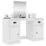 Tocador con espejo blanco 130x50x132,5 cm