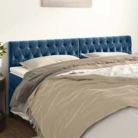 Kopfteile 2 Einheiten aus dunkelblauem Samt 90x7x78/88 cm von vidaXL, Kopf- und Fußteile - Ref: Foro24-346380, Preis: 86,55 €...