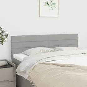 Headboards 2 units light gray fabric 72x5x78/88 cm by vidaXL, Headboards and footboards - Ref: Foro24-346144, Price: 62,87 €,...