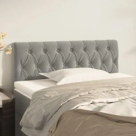Hellgraues Samtkopfteil 90x7x78/88 cm von vidaXL, Kopf- und Fußteile - Ref: Foro24-346320, Preis: 50,22 €, Rabatt: %
