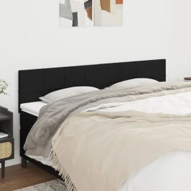 Headboards 2 units of black fabric 90x5x78/88 cm by vidaXL, Headboards and footboards - Ref: Foro24-346076, Price: 56,29 €, D...