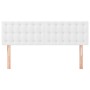 Cabeceros 2 unidades cuero sintético blanco 72x5x78/88 cm