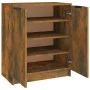 Mueble zapatero madera contrachapada roble ahumado 59x35x70 cm de vidaXL, Zapateros y organizadores de calzado - Ref: Foro24-...