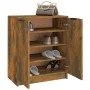 Mueble zapatero madera contrachapada roble ahumado 59x35x70 cm de vidaXL, Zapateros y organizadores de calzado - Ref: Foro24-...