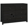 Beistellschrank aus massivem schwarzem Kiefernholz, 100 x 40 x 72 cm von vidaXL, Sideboards - Ref: Foro24-821768, Preis: 172,...