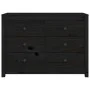 Armario auxiliar madera maciza de pino negro 100x40x72 cm de vidaXL, Aparadores - Ref: Foro24-821768, Precio: 169,93 €, Descu...